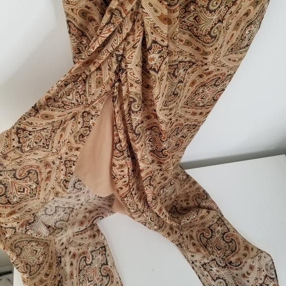 Ronny Kobo Astrid Paisley Ruched Silk Midi Cocktail Dress Size XL Multicolored - Picture 14 of 16